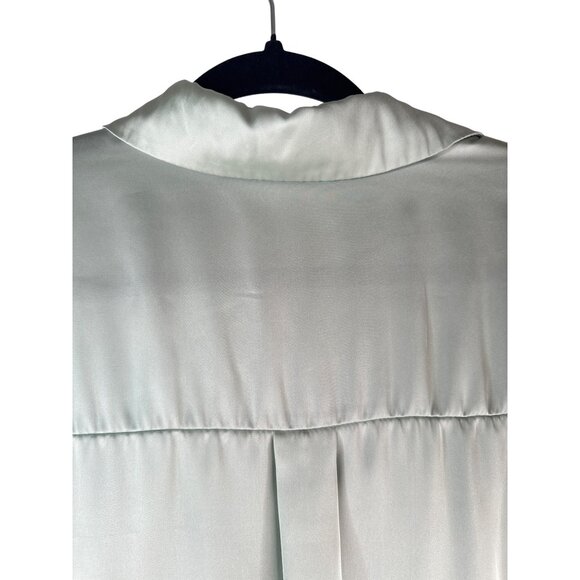 2/$30 ZARA Blouse XS Sage Green Long Sleeve Button-Up Polyester - Picture 13 of 15